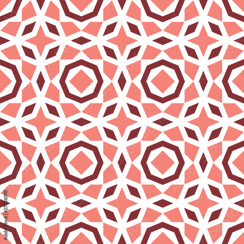 Moroccan decorative pattern for the background, tile and textiles. It is assembled from modular parts. Vector. Seamless.