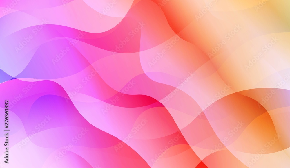 Futuristic Color Design Geometric Wave Shape, Lines. For Your Design Wallpapers Presentation. Vector Illustration with Color Gradient.