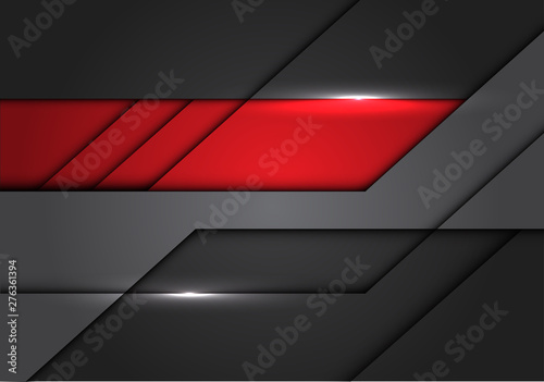 Abstract red grey metallic circuit design modern futuristic technology background vector illustration.