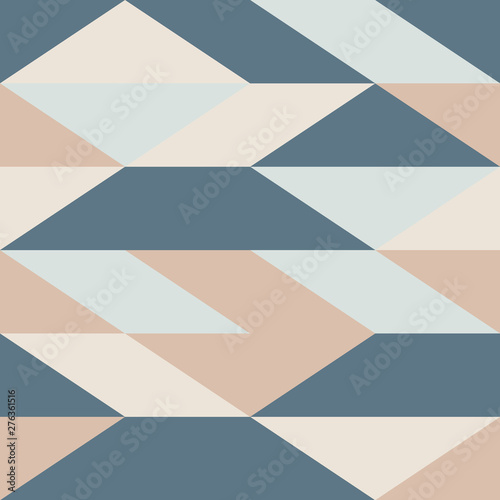 Decorative Scandinavian geometric modern pattern for the background, tile and textiles. It is assembled from modular parts. Vector. Seamless.