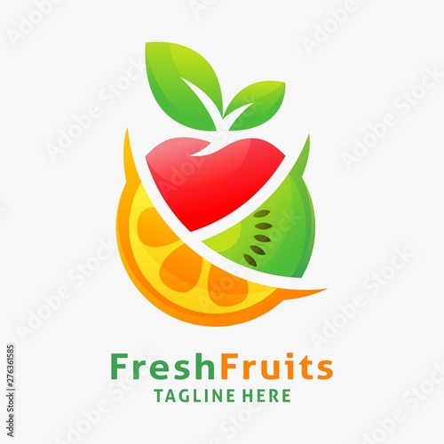Fresh fruits logo design