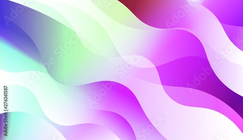 Geometric Wave Shape with Gradient Blurred Abstract Background. For Greeting Card, Flyer, Poster, Brochure, Banner Calendar. Vector Illustration.