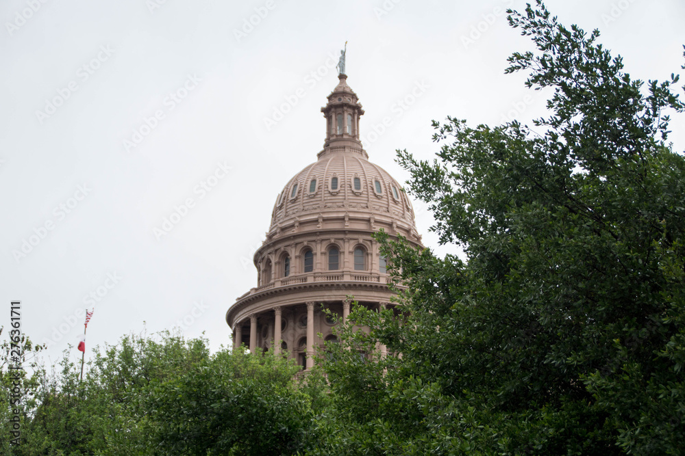 Texas State Capitol building in Austin at spring