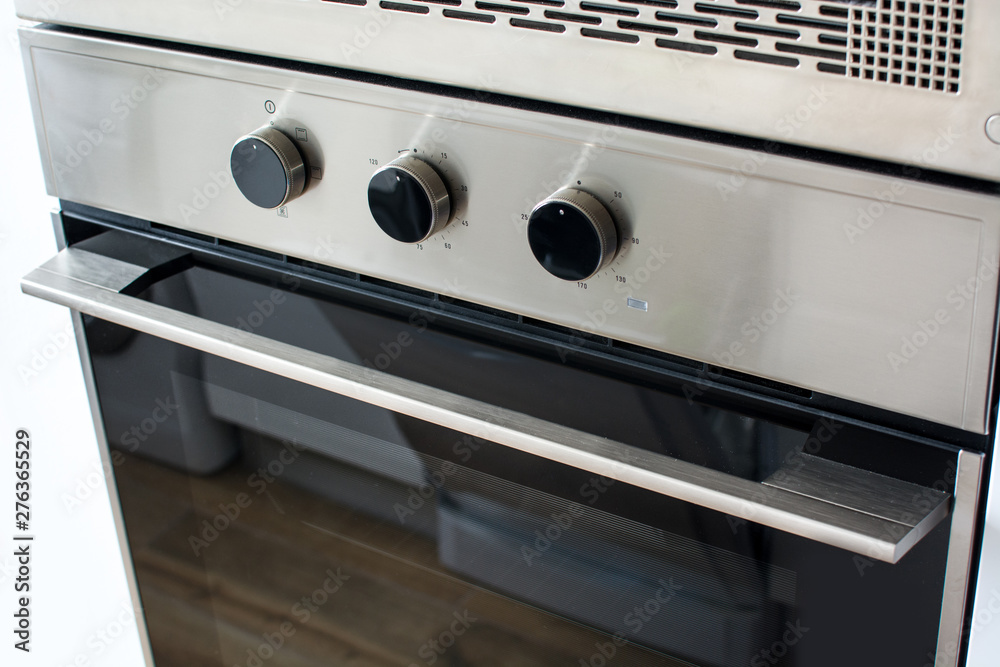 New electric oven in kitchen - obrazy, fototapety, plakaty 
