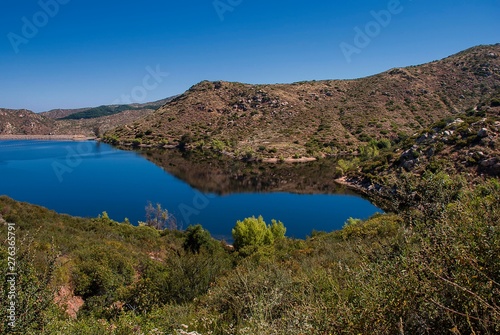 Looking down on Lake Poway early one morning from one of the nearby hiking trails near San Diego, California © Rob