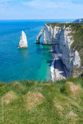 Chalk cliffs in normandy
