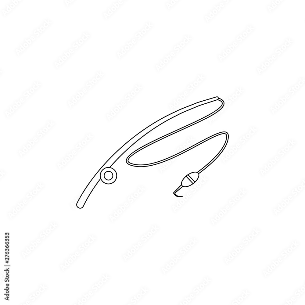 fishing rod icon. Element of camping for mobile concept and web apps icon. Outline, thin line icon for website design and development, app development fishing rod icon. Element of camping for mobile concept and web apps icon. Outline, thin line icon for website design and development, app development