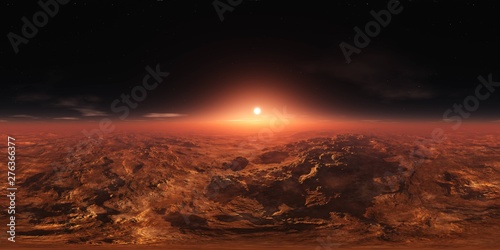 Panorama of Mars  HDRI  environment map   Round panorama  spherical panorama  equidistant projection  panorama 360  3d rendering