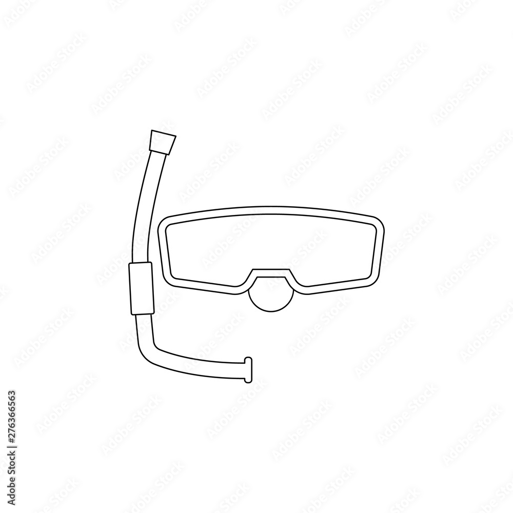 mask for diving flat icon. Element of summer for mobile concept and web apps icon. Outline, thin line icon for website design and development, app development mask for diving flat icon. Element of summer for mobile concept and web apps icon. Outline, thin line icon for website design and development, app development