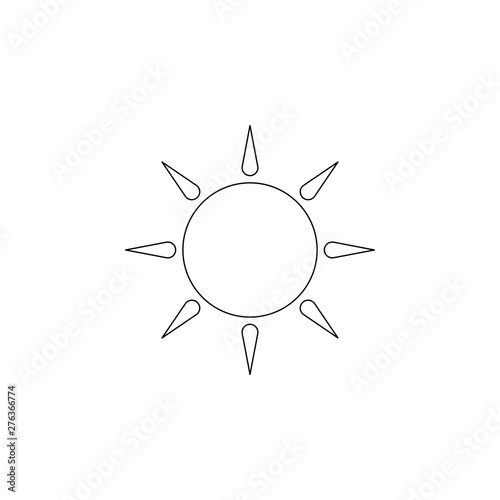 the sun flat icon. Element of summer for mobile concept and web apps icon. Outline, thin line icon for website design and development, app development