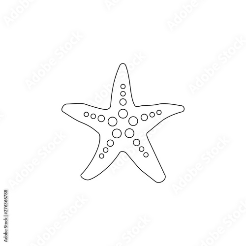 starlet flat icon. Element of summer for mobile concept and web apps icon. Outline, thin line icon for website design and development, app development