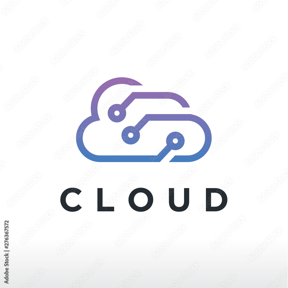cloud logo design concept
