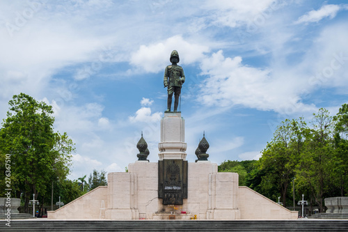 Sculpture in principal gate in Lumpini Park, Bangkok, Thailand photo