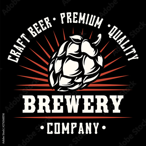 Vector illustration  with a hop