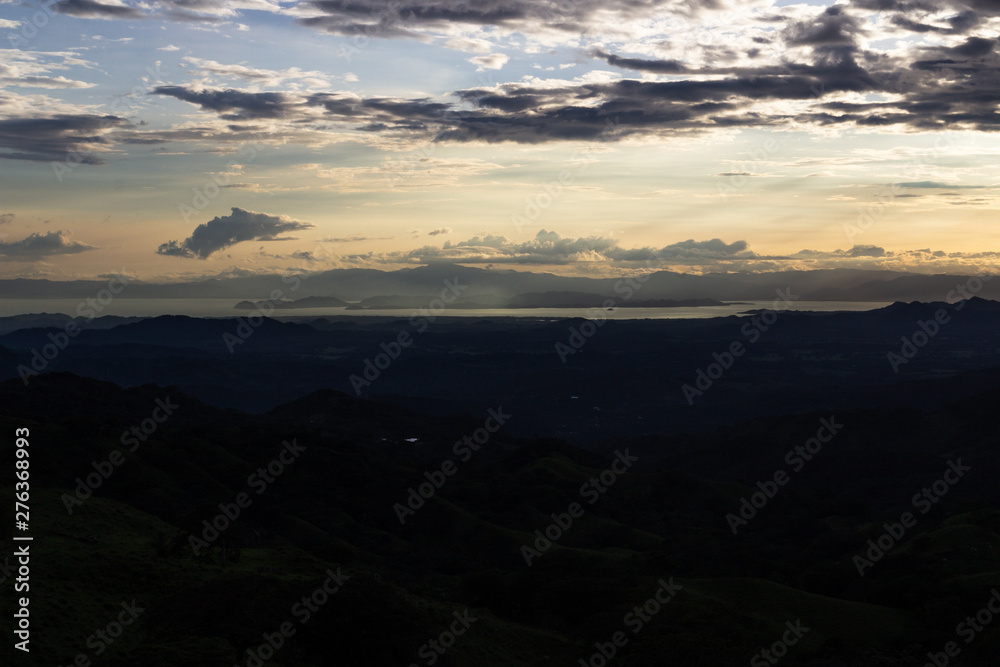 Obraz premium Sunset Mountain view ,Guanacaste, Costa Rica.