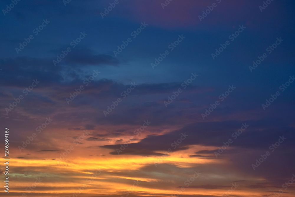 Beautiful colorful cloudy sunset