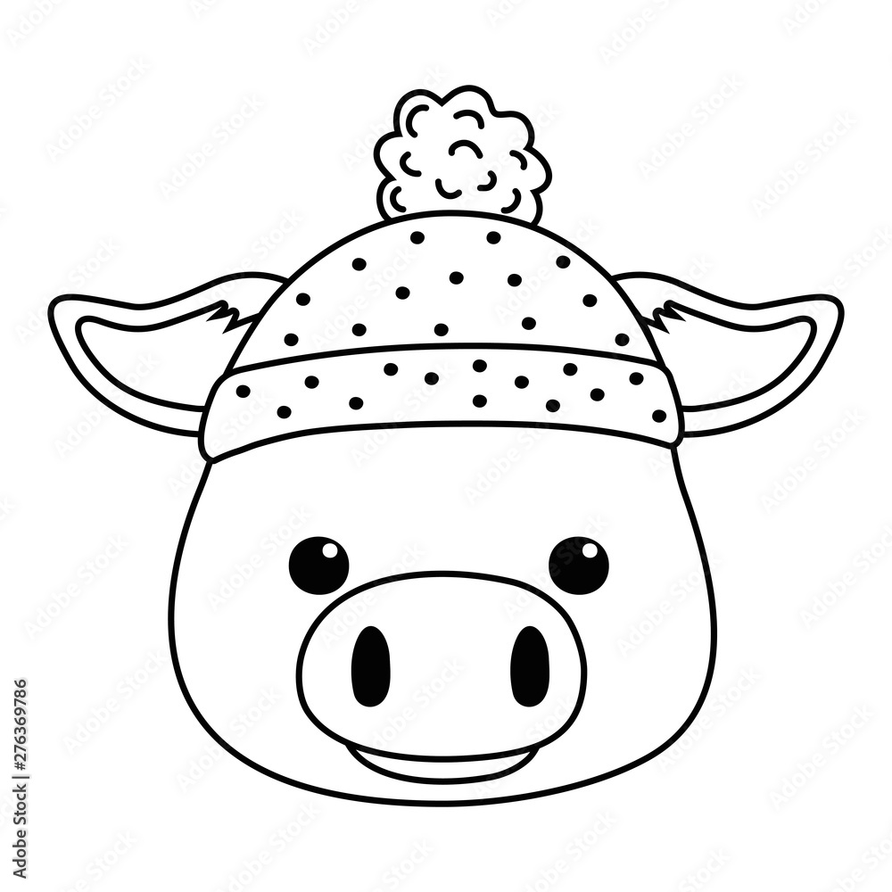 Pig cartoon design vector illustrator Pig cartoon design vector illustrator
