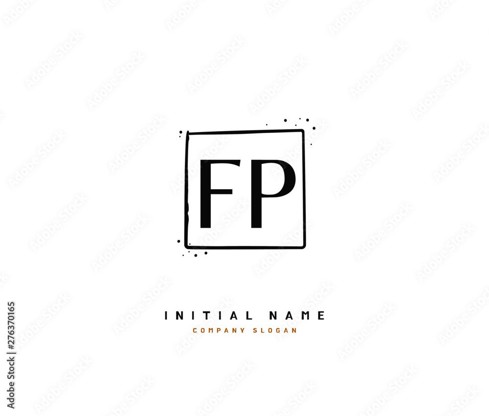 F P FP Beauty vector initial logo, handwriting logo of initial signature, wedding, fashion, jewerly, boutique, floral and botanical with creative template for any company or business.