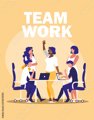 business people teamwork in the workplace