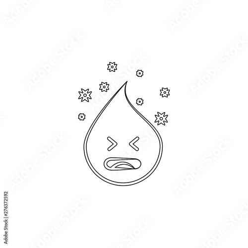 Emoji stress icon. Element of emoji for mobile concept and web apps icon. Outline, thin line icon for website design and development, app development