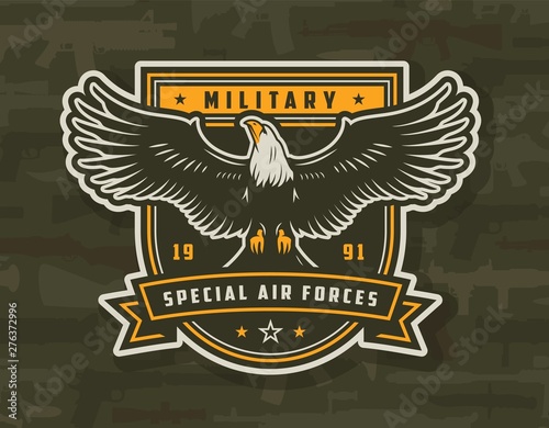 Special air forces colorful badge