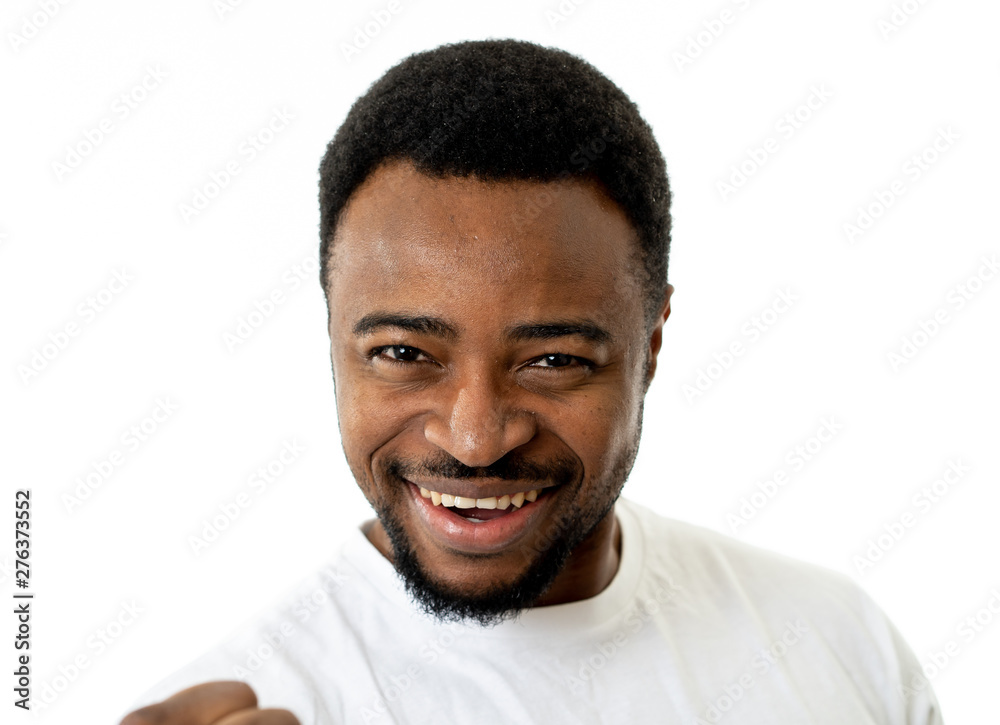 Close up portrait of surprised and happy man celebrating victory and wining team or lottery Close up portrait of surprised and happy man celebrating victory and wining team or lottery