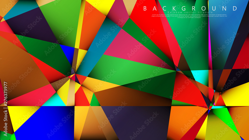 Fototapeta premium Light Multicolor Rainbow vector background mosaic triangle. Geometric illustration style with gradients and transparency. Triangle pattern design