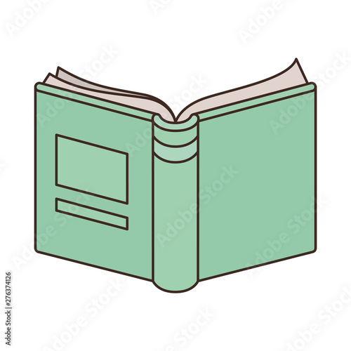 book of school open with white background