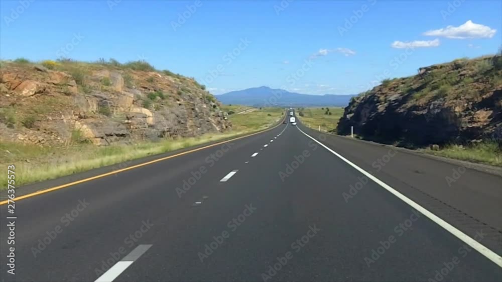 Driving Arizona Highway Interstate 40 Near Seligman Driving Arizona Highway Interstate 40 Near Seligman