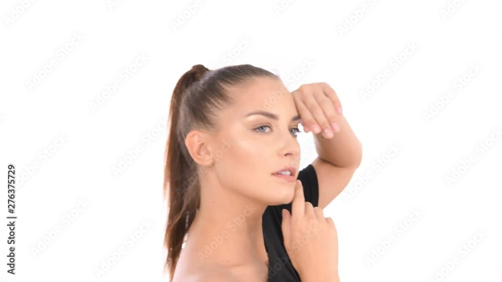 Beauty concept. Young women are dancing with beautiful and artistic gestures. Beauty concept. Young women are dancing with beautiful and artistic gestures.