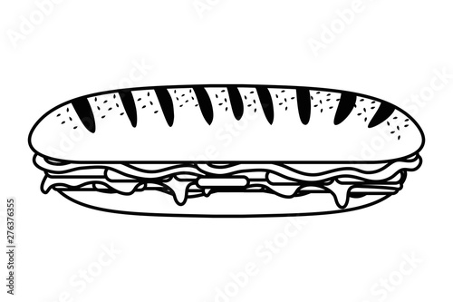 Isolated sandwich design vector illustrator