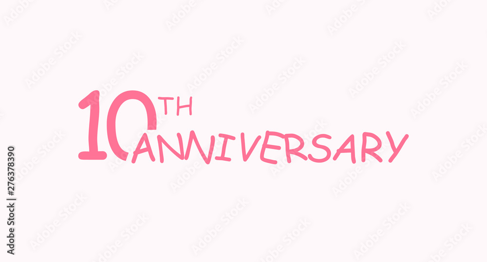 10 anniversary logo concept. 10th years birthday icon. Isolated golden numbers on black background. Vector illustration. EPS10.