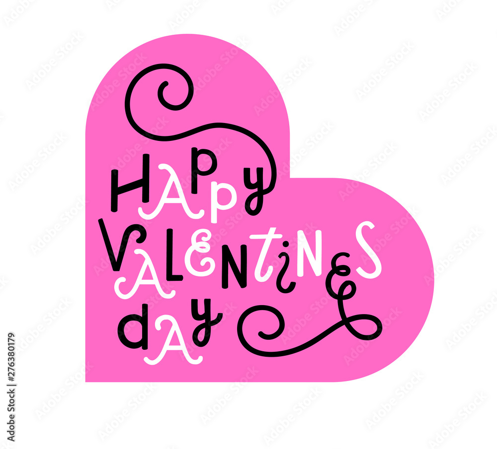 St. Valentine's day holiday poster design in vintage style. Vector illustration. St. Valentine's day holiday poster design in vintage style. Vector illustration.