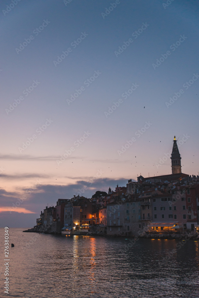 Fototapeta premium rovinj city in croatia on sunset