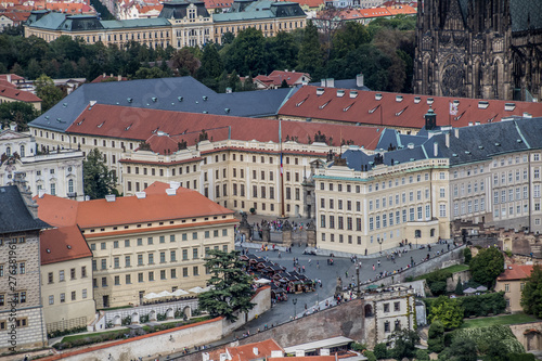 Prag von oben von aus Petrin Turm gesehen, Tschechische Republik photo