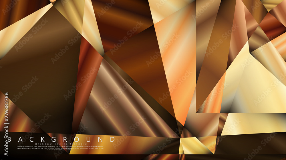 Obraz premium Abstract geometric background. vector gradient golden triangle