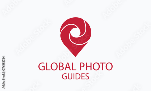 photo locator logo template design