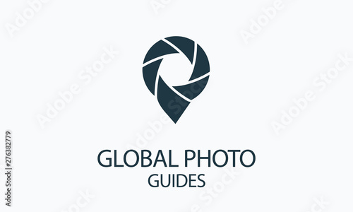 photo locator logo template design