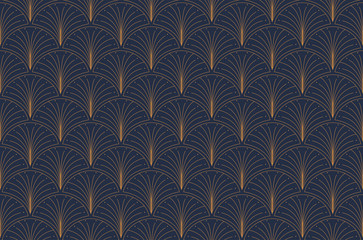 Fototapete Geometrische Blättermuster Minimalistisches Jugendstil-Muster in Art-déco-Optik  © daniela
