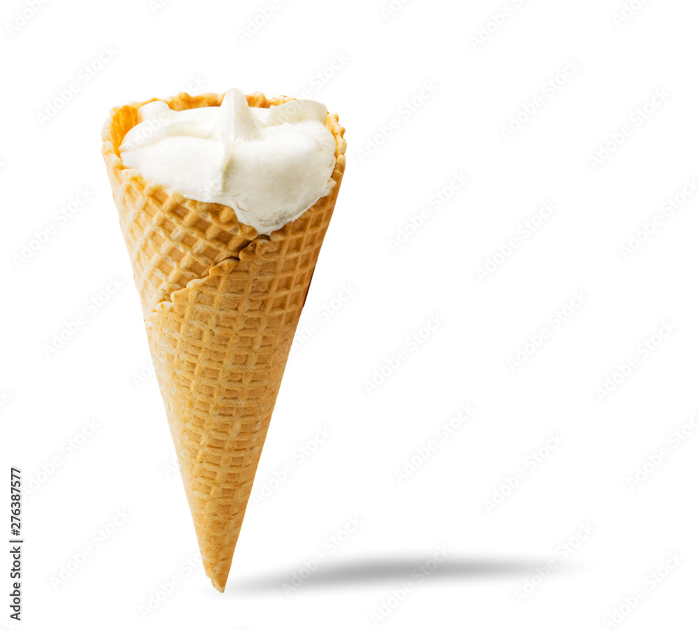 Ice cream cone on a white background. Isolated Ice cream cone on a white background. Isolated