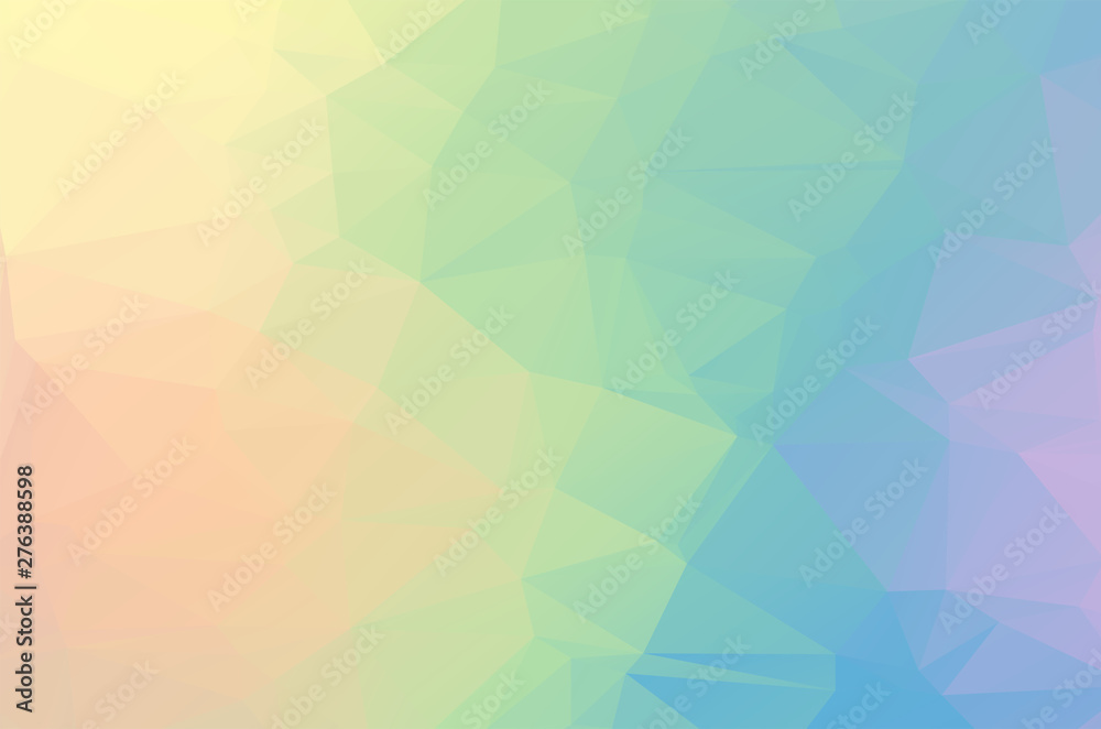 Light colorful Low poly crystal background. Polygon design pattern. Low poly vector illustration, low polygon background.