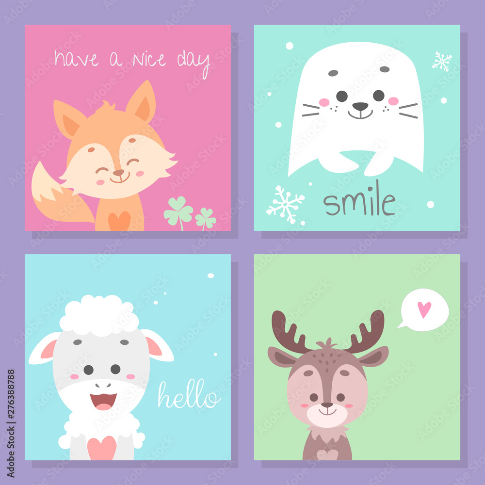 Obraz premium cute animal vector illustration