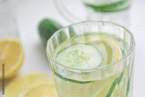 glass of water with lime