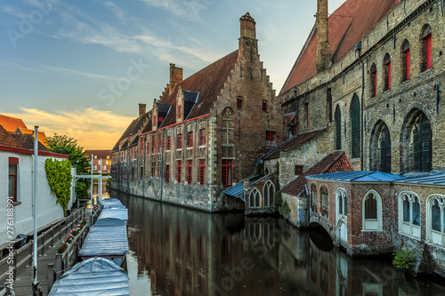 The Sint-Jan hospital in the evening light, another great location to visit for a citytrip in Bruges, Venice of the North, Belgium