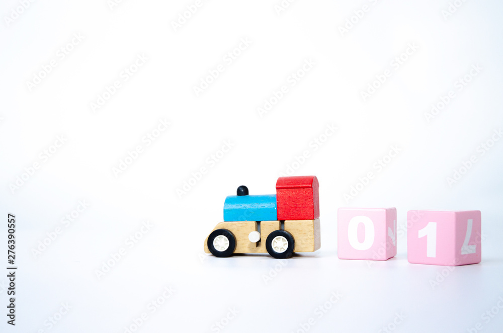 Naklejka premium Wooden calendar.
