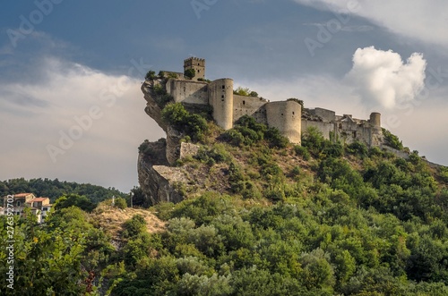 View of the Roccascalegna castle in Abruzzo  Italy