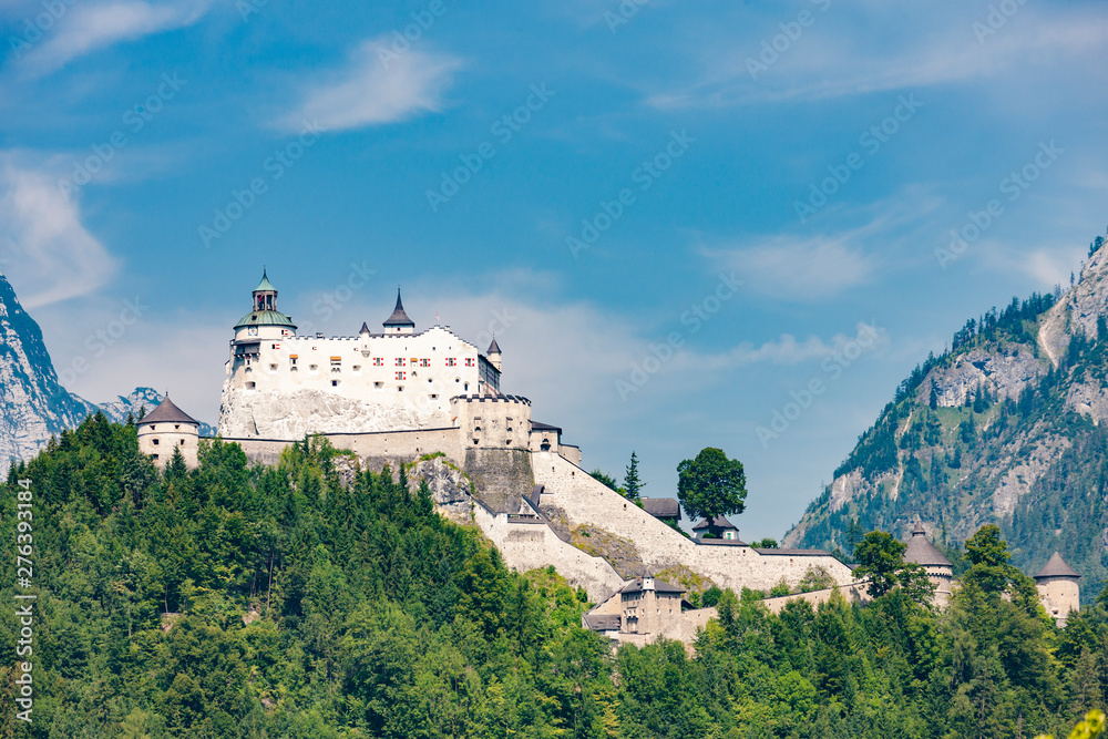 Hohenwerfen Castle in Alps, Austria