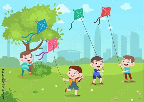 kids play in park
