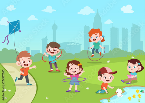 kids play in park