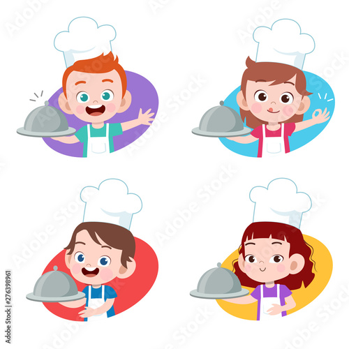 kids chef cooking